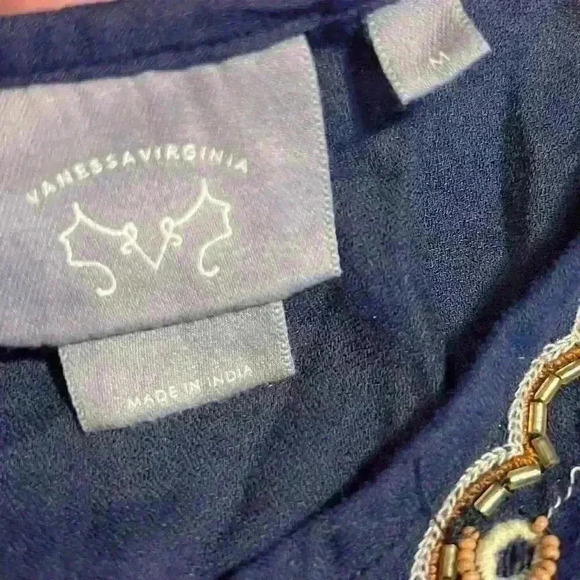 Anthropologie Putomayo Shift by Vanessa Virginia Size Medium Beaded Embroidered - Picture 7 of 9